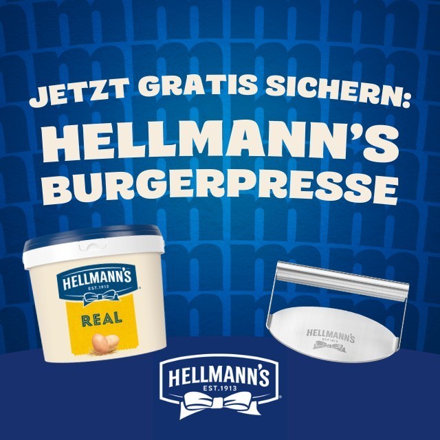 Gratis Burgerpresse beim Kauf von Hellmann's