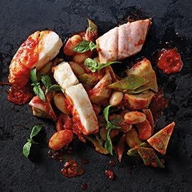 Zuppetta di pesce alla mediterranea con fagioli Zuppetta di pesce alla mediterranea con fagioli