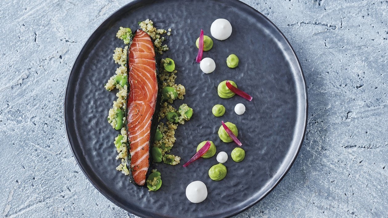 Marinierter Lachs mit Quinoa – Marinierter Lachs mit Quinoa –