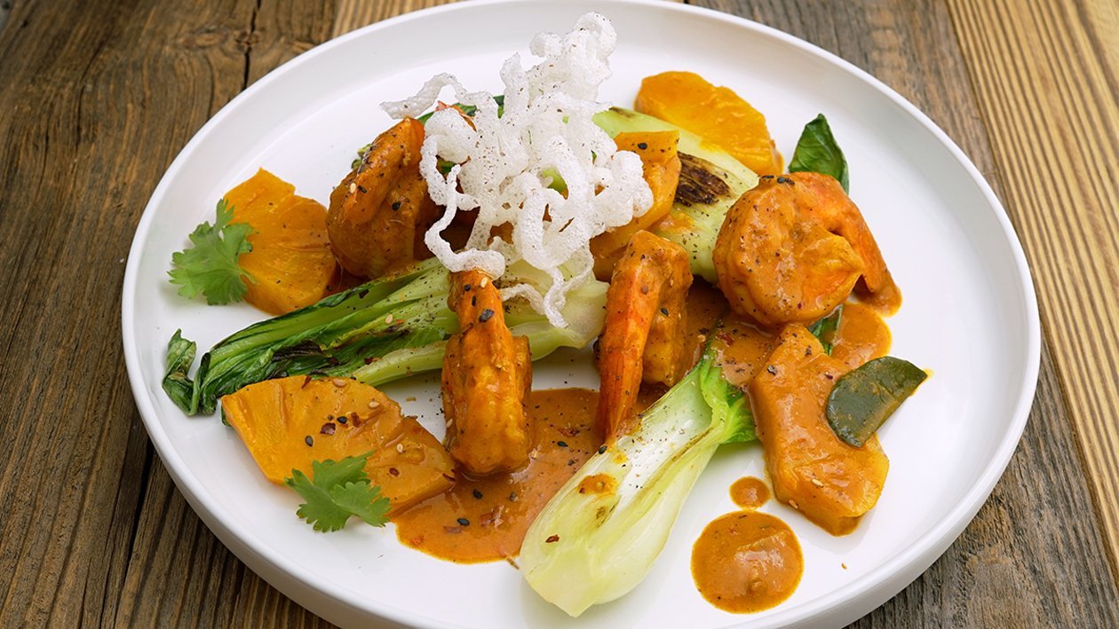 Gelbes Garnelen-Ananas-Curry – Gelbes Garnelen-Ananas-Curry –