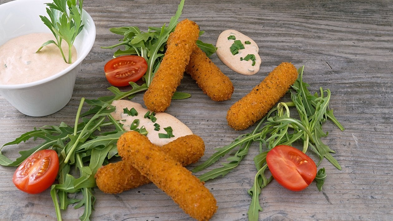 Hellmann´s Mozzarella Sticks - Rucola - Schnittlauch Mayo Ketchup Dip Hellmann´s Mozzarella Sticks - Rucola - Schnittlauch Mayo Ketchup Dip