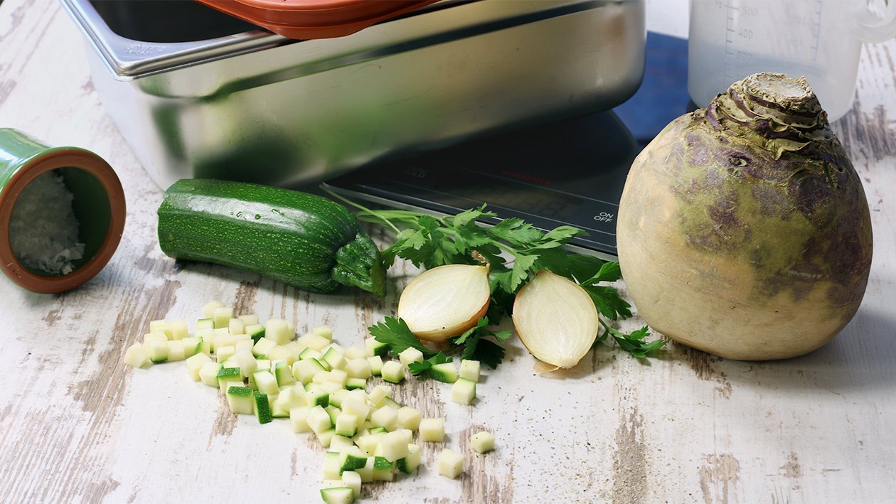 Steckrüben Zucchinieintopf - deftiger Eintopf mit Gemüse