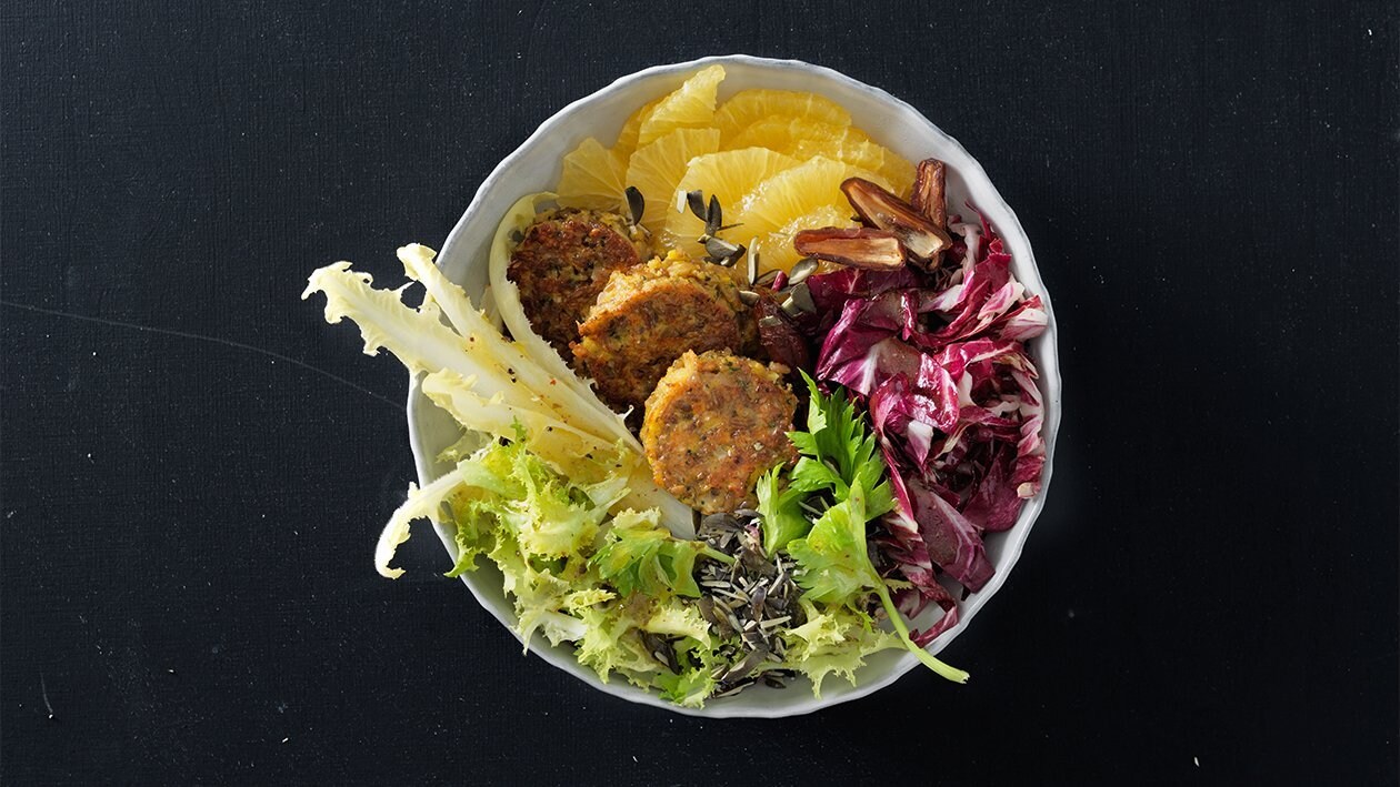 Buddha bowl mit Grünkernbratlinge – Buddha bowl mit Grünkernbratlinge –