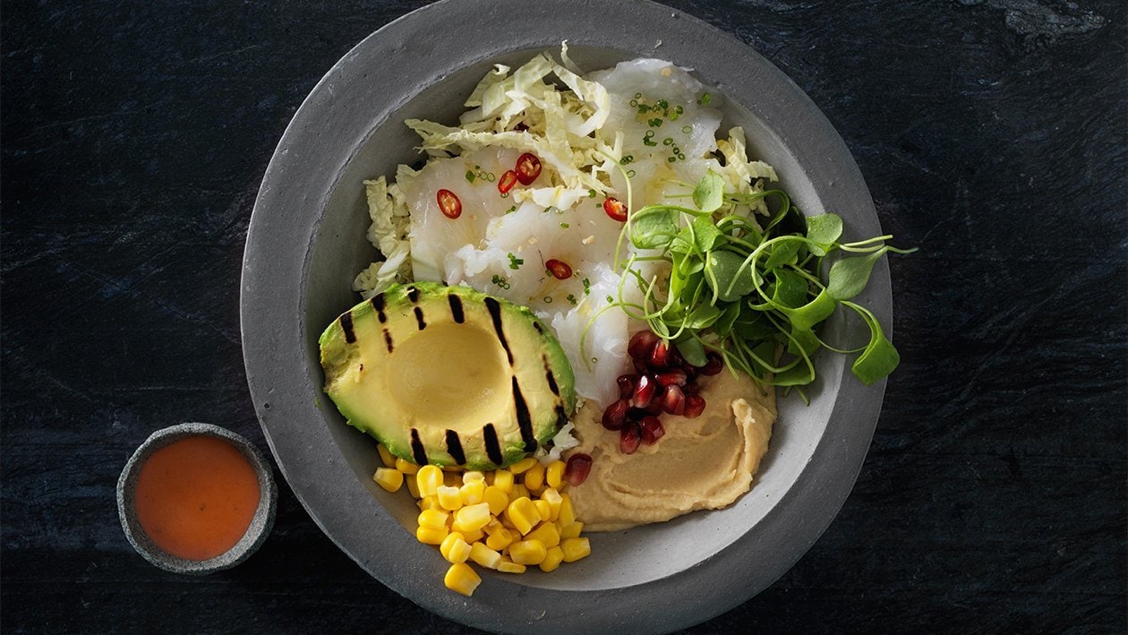 Buddha bowl mit Zander Ceviche –  