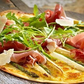 Pizza mit Hollandaise Pizza mit Hollandaise