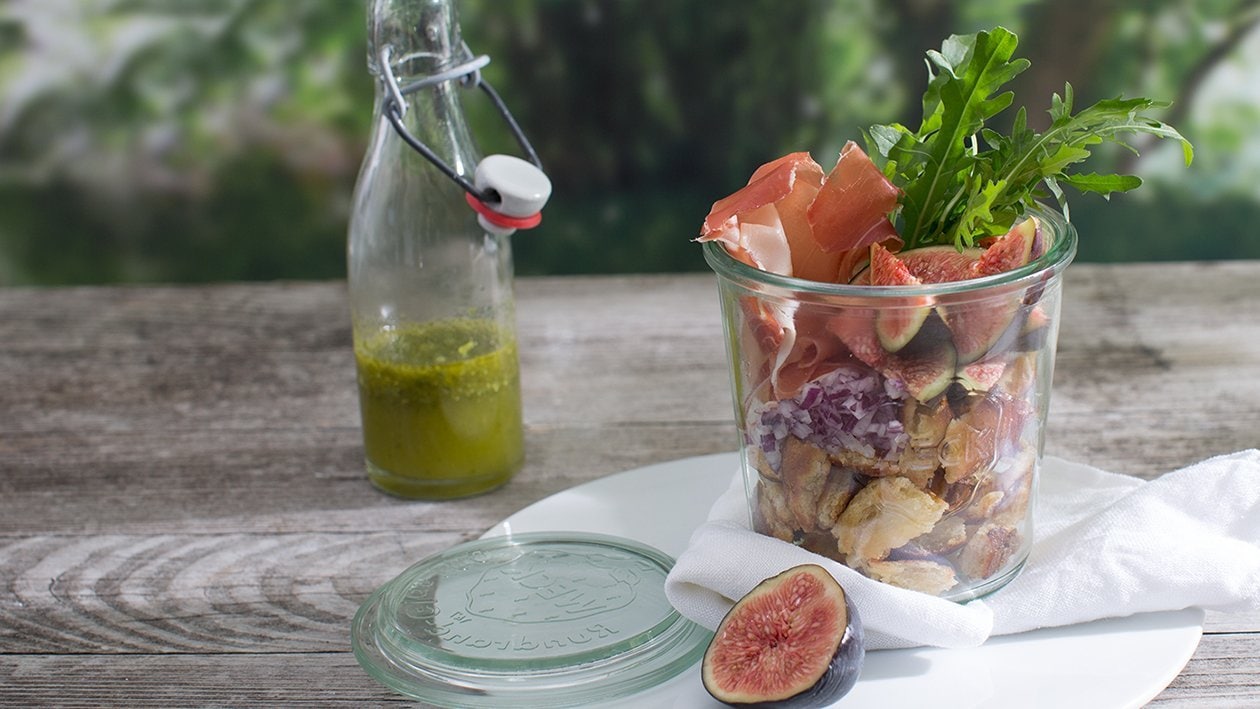 Feigen mit Parmaschinken und geröstetem Ciabatta –  