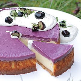 Blaubeer-Cheesecake mit Mohncreme Blaubeer-Cheesecake mit Mohncreme