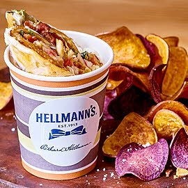 Rolled Clubsandwich mit Süßkartoffel Chips