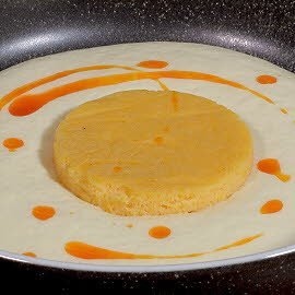 Kürbisflan mit Kartoffel Espuma Kürbisflan mit Kartoffel Espuma