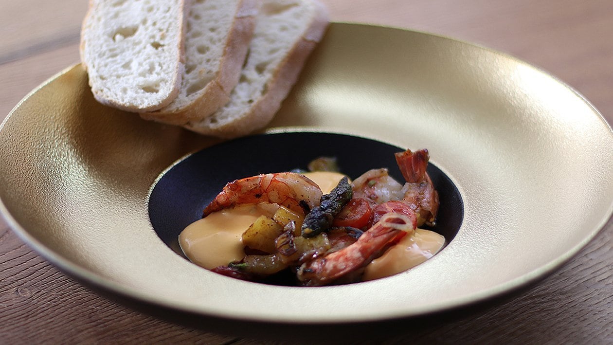 Garnelen Pfanne mit Hollandaise – Garnelen Pfanne mit Hollandaise –