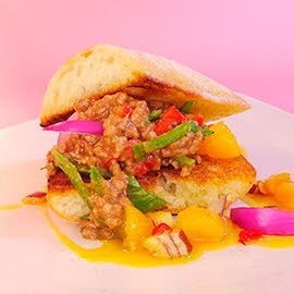 Bobotie Hackfleisch Ciabatta Bobotie Hackfleisch Ciabatta