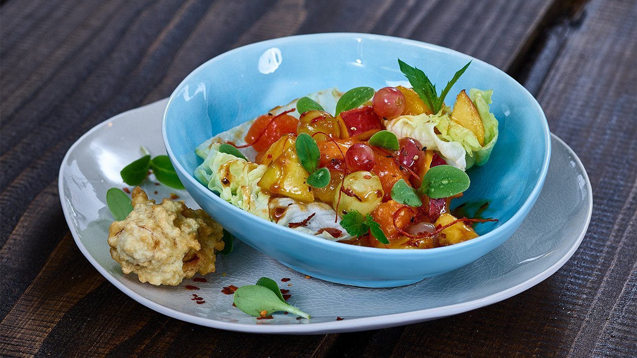 Rojak Fruchtsalat mit Cashewnüssen –  