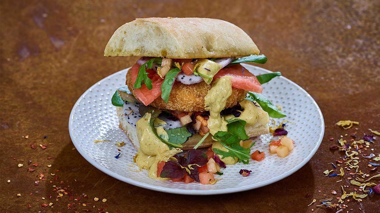 Crispy No Chicken mit Melonen Chutney – Crispy No Chicken mit Melonen Chutney –