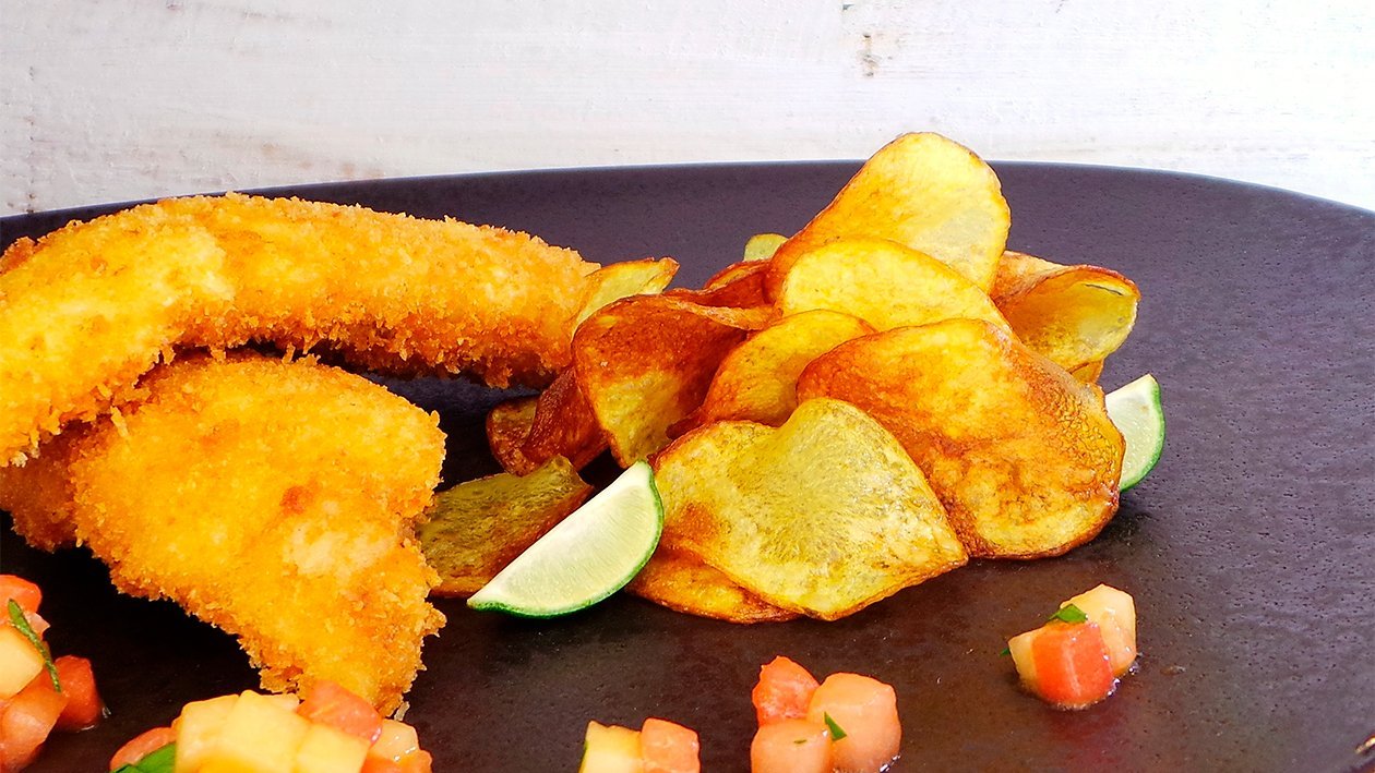 Fish and Chips mit Melonenchutney –  