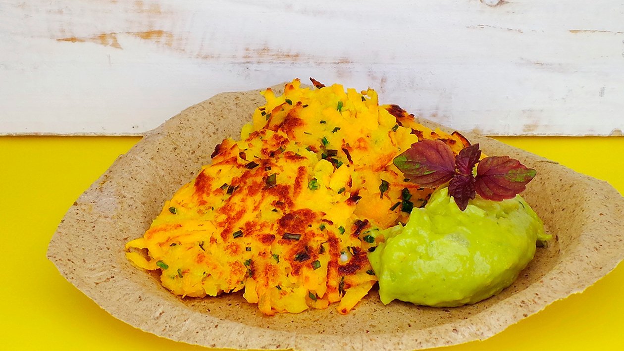 Kumara Hashbrowns mit Avocadosalsa – Kumara Hashbrowns mit Avocadosalsa –