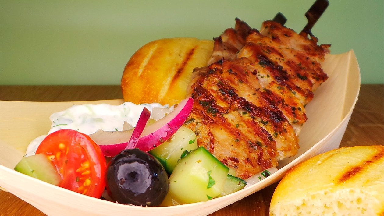 Souvlakispiesse mit Tzaziki –  