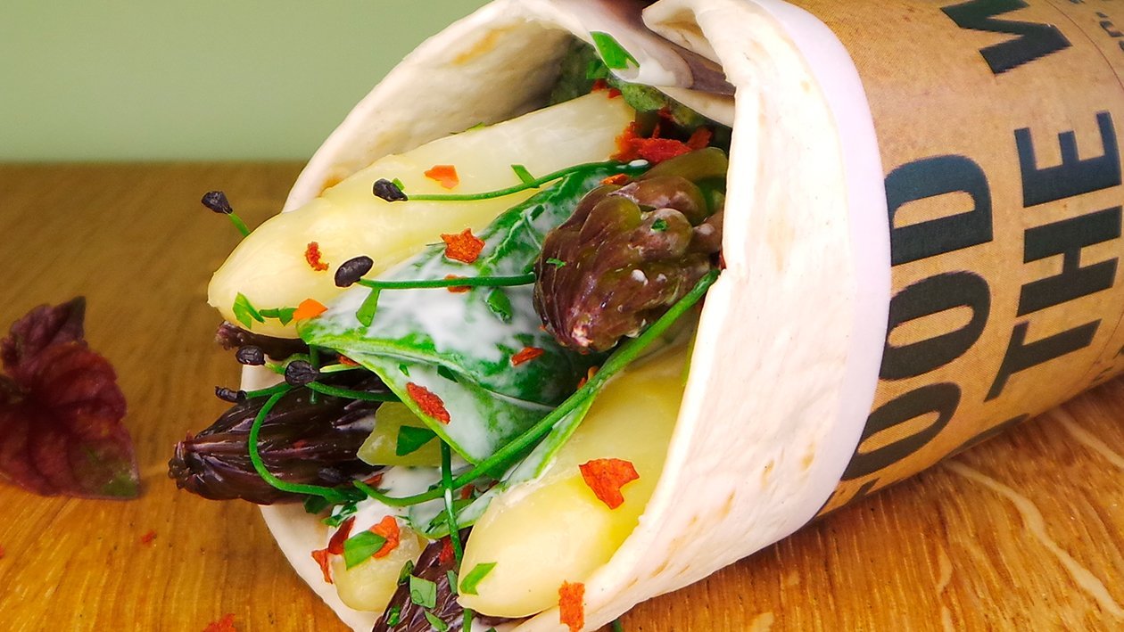 Spargelwrap mit Hollandaise – Spargelwrap mit Hollandaise –