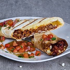 Burrito mit Wassermelonen Salsa Burrito mit Wassermelonen Salsa