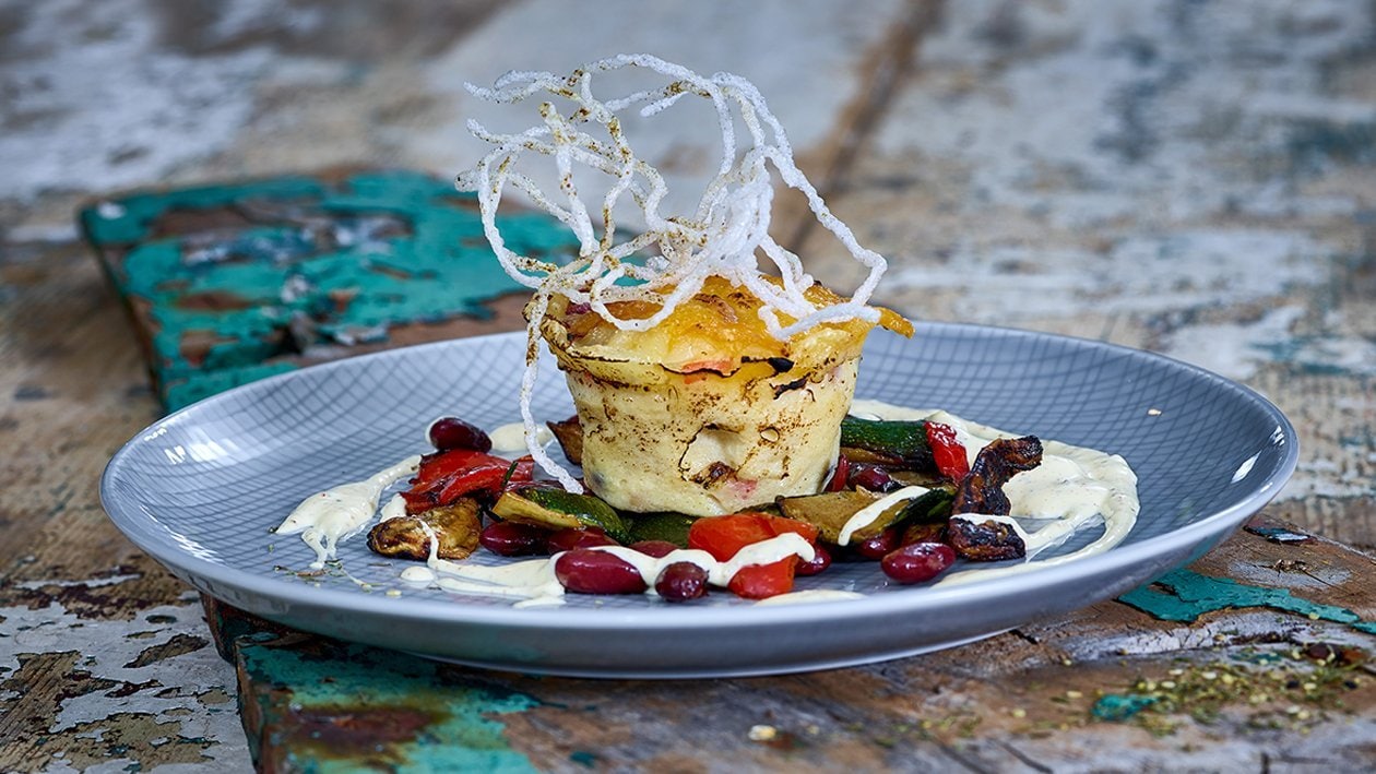 Maisküchlein mit Chiligemüse