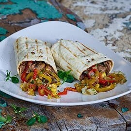 Burritos Rindfleisch mit süss saurer Salsa Burritos Rindfleisch mit süss saurer Salsa
