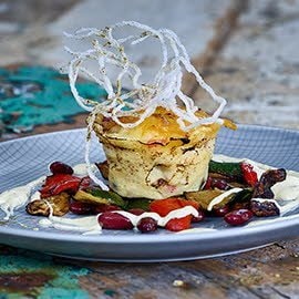 Maisküchlein mit Chiligemüse Maisküchlein mit Chiligemüse