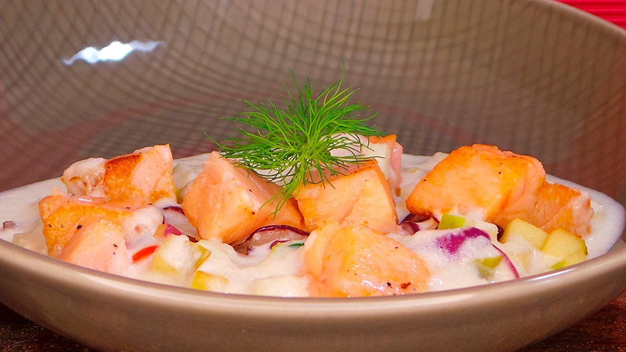 Lachs Ceviche mit Granny Smith und Kokosmilch –  