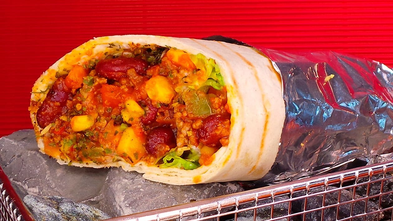 Kartoffelwrap mit Chili con Carne –  