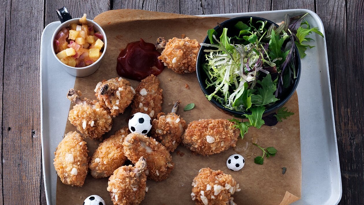 Chicken Wings mit Ananas-BBQ-Chutney – Chicken Wings mit Ananas-BBQ-Chutney –