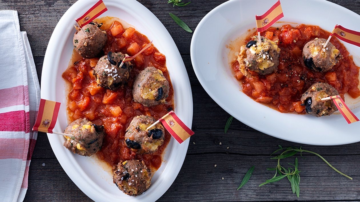 Meat-Balls in pikanter Tomatensauce –  