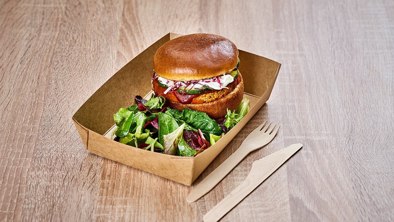 Süßkartoffel-Zucchini-Taboulé-Burger – Süßkartoffel-Zucchini-Taboulé-Burger –