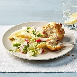 Rohschinken Muffin mit Spargelsalat Rohschinken Muffin mit Spargelsalat