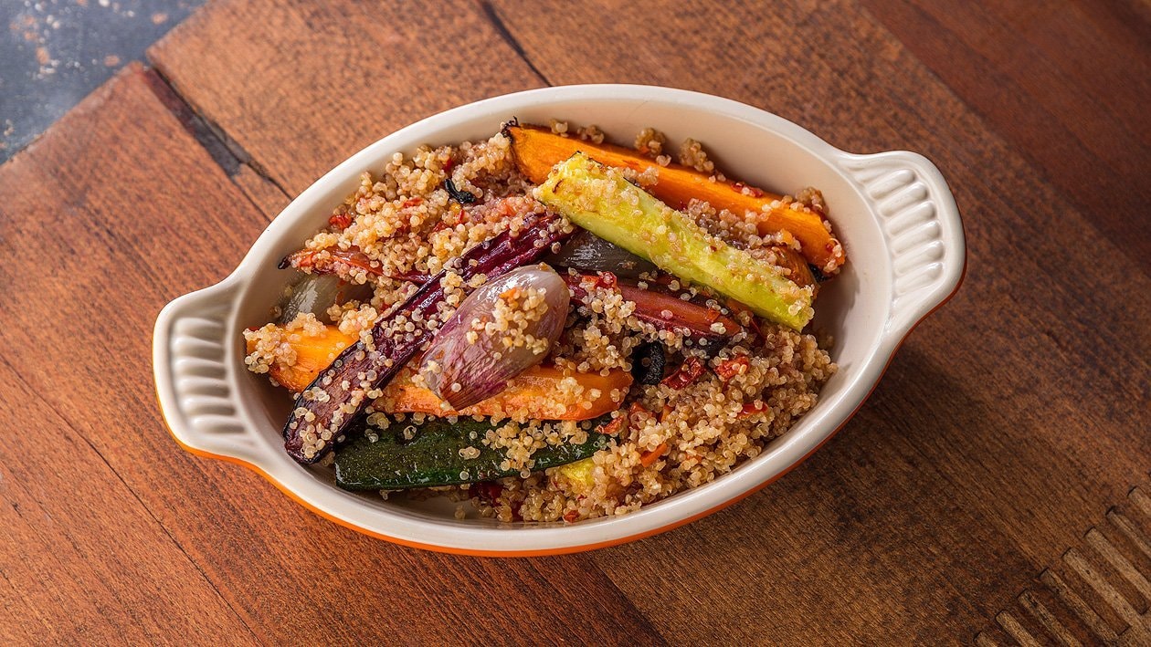 Quinoa mit glasierten Grillgemüse –  