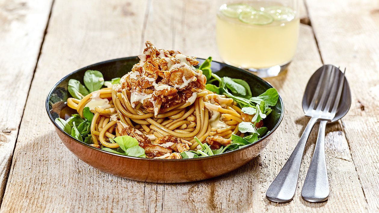 Pulled Chicken BBQ Pasta –  