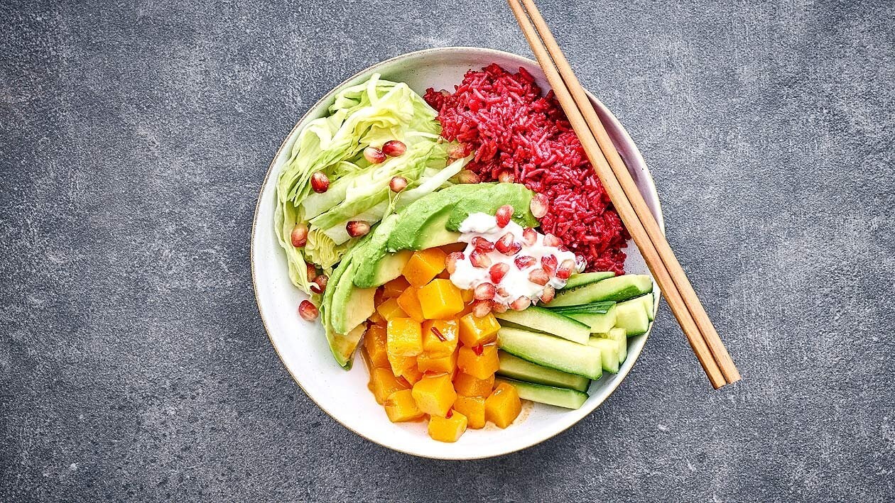 Kürbis-Avocado-Red Rice-Bowl Kürbis-Avocado-Red Rice-Bowl