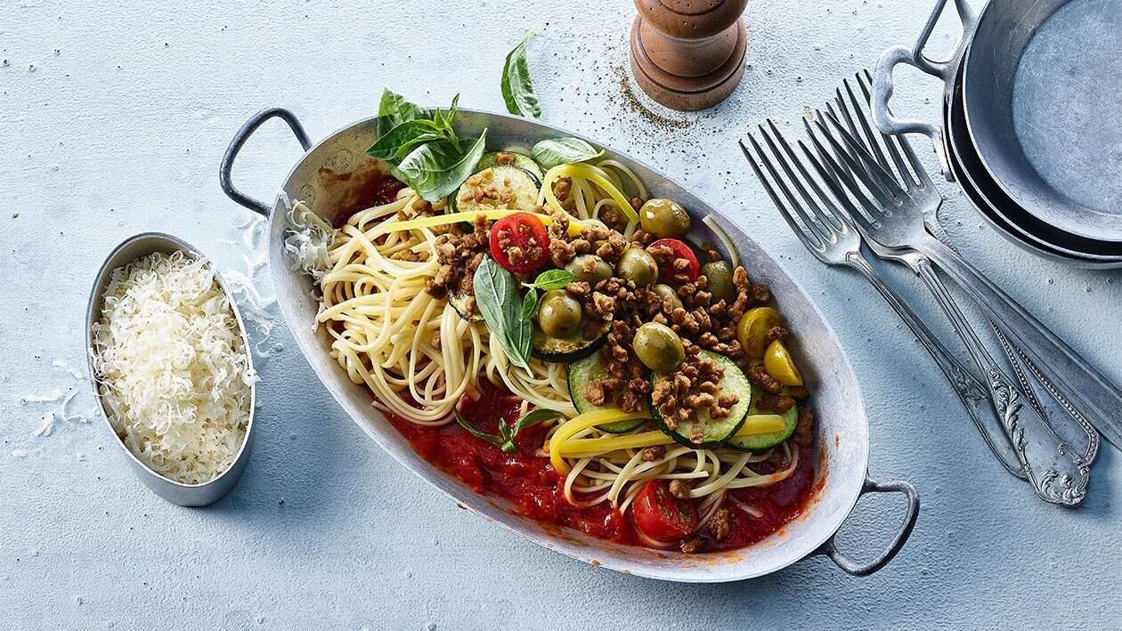 Spaghetti mit Gemüse - Tomaten - NoMince – Spaghetti mit Gemüse - Tomaten - NoMince –