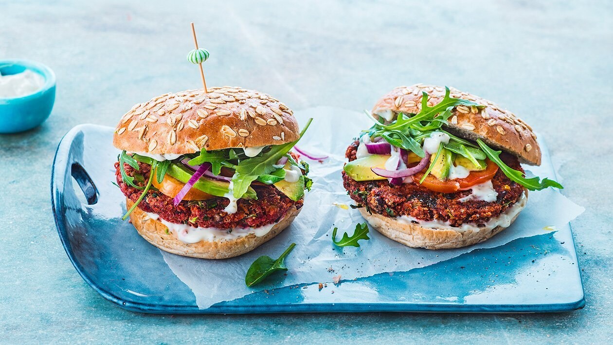 Vegan Black Bean Quinoa Burger –  