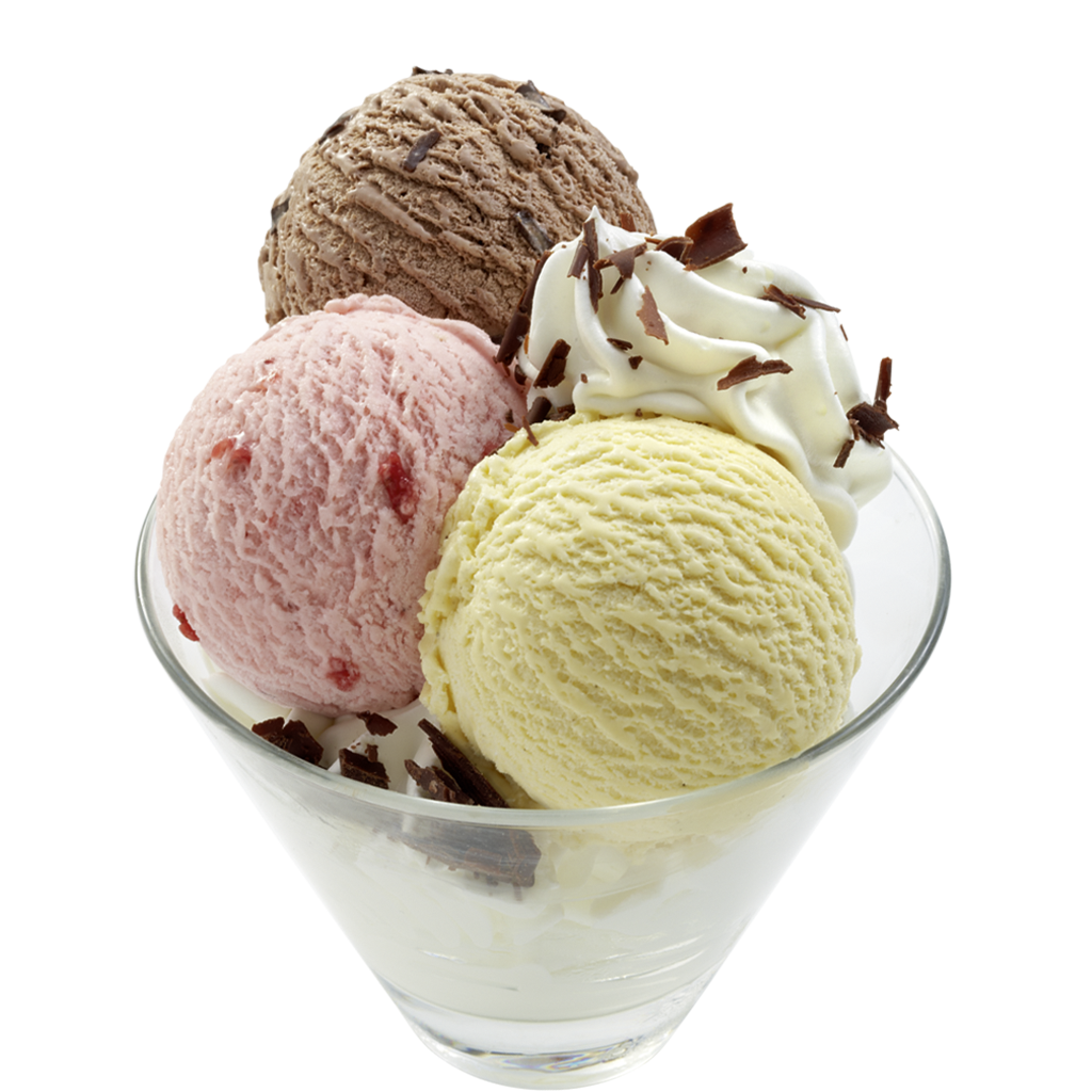 Gemischtes Eis mit Sahne Gemischtes Eis mit Sahne