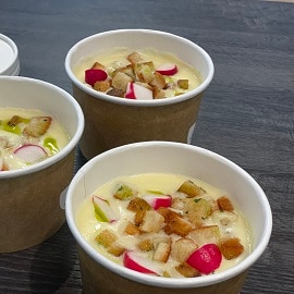 Spargelsuppe mit Croutons Spargelsuppe mit Croutons