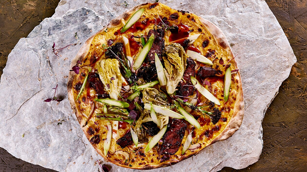 Oschenbäckchen Spargel Pizza – Oschenbäckchen Spargel Pizza –
