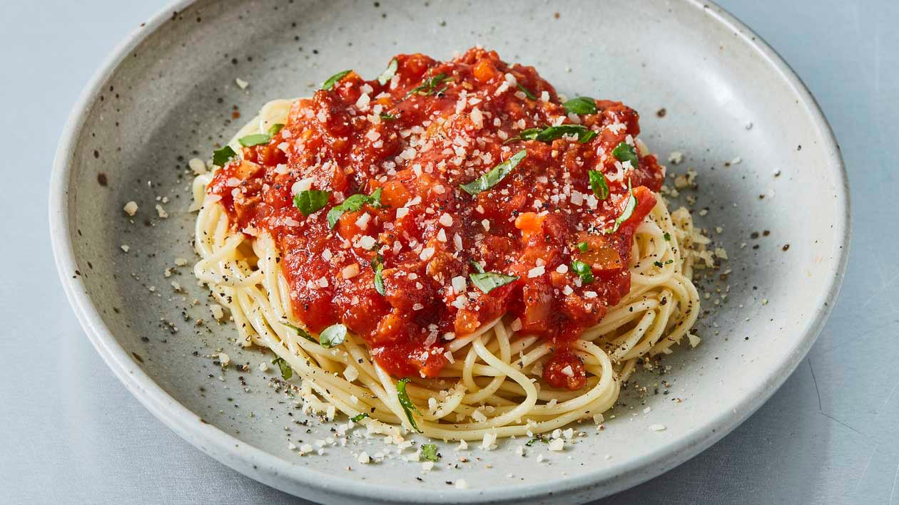 Spaghetti Bolognese mit Raw NoMince –  