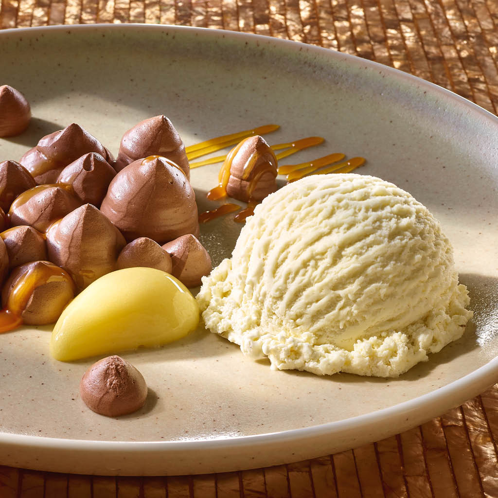 Espresso-Mousse Lemon Curd, Rosmarin und Carte D`Or Bourbon-Vanille – Espresso-Mousse Lemon Curd, Rosmarin und Carte D`Or Bourbon-Vanille –