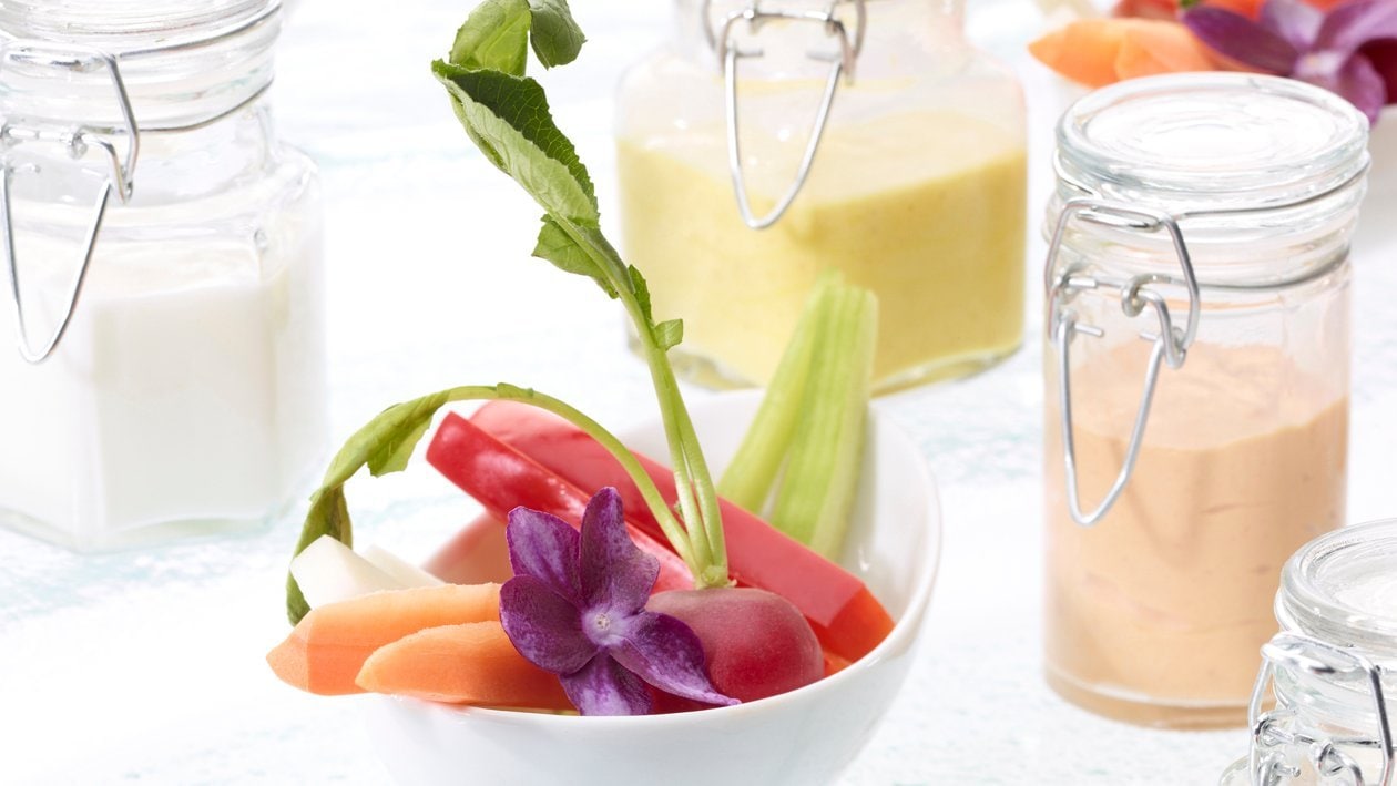 Gemüse Sticks mit Aloe Vera Dipp –  
