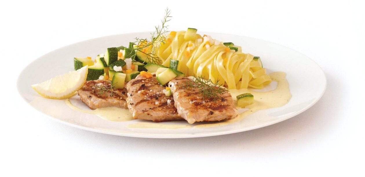 Kleine Kalbssteaks mit Zitronen Pfeffersauce –  