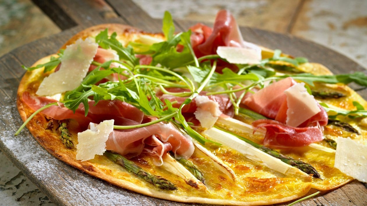 Pizza mit Hollandaise –  