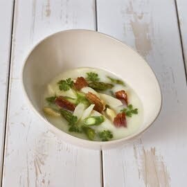 Spargelsuppe mit Schinken Spargelsuppe mit Schinken