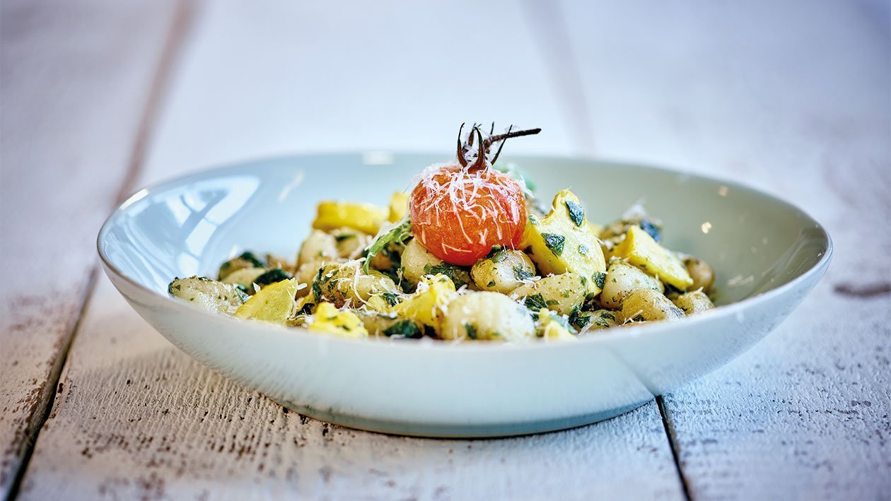 Bärlauch-Gnocchi mit Pâtisson Bärlauch-Gnocchi mit Pâtisson