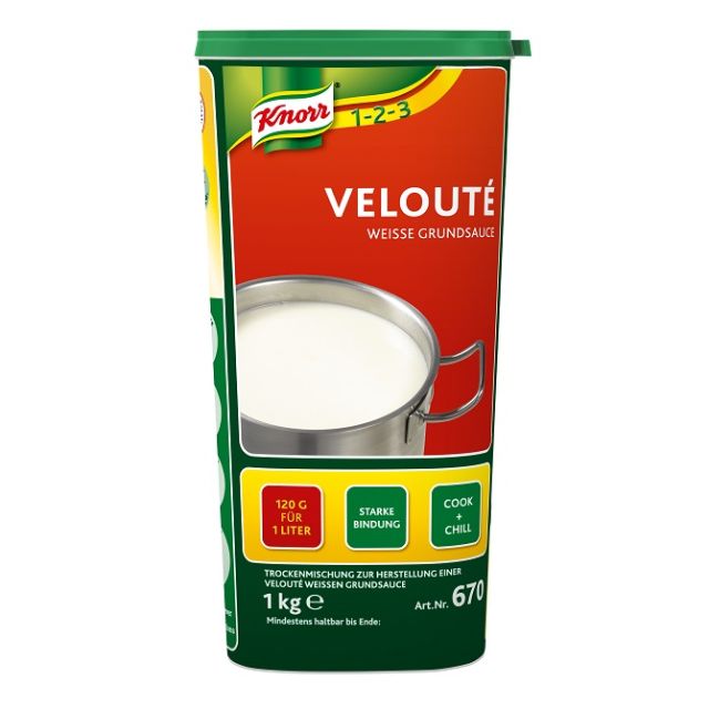 Knorr Velouté Weisse Grundsauce 1 KG - Knorr Velouté – für perfekte Konsistenz und vielseitigen Einsatz.