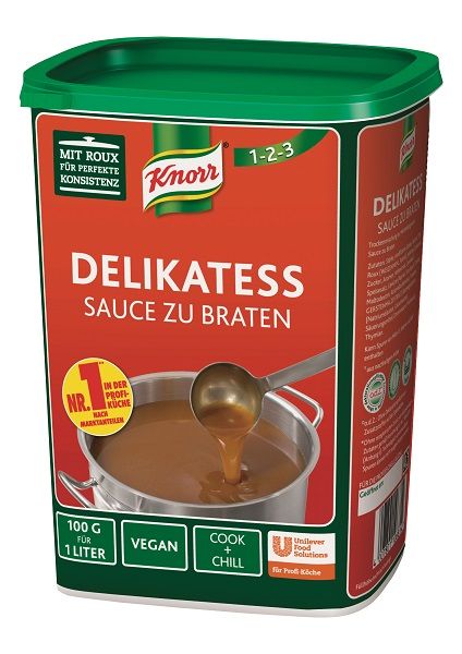 Knorr Professional Delikatess Sauce zu Braten 1 kg - Knorr Delikatess Sauce zu Braten:  Vegan – sowie einfach und schnell zubereitet.