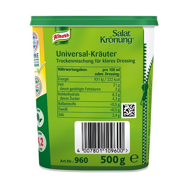 Knorr Professional Salatkrönung Universal-Kräuter 500 g  - 