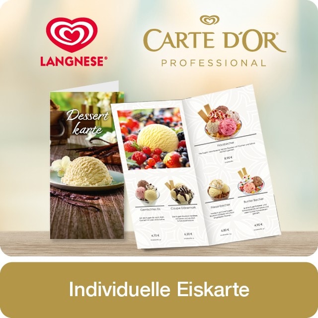 Individuelle Eiskarte
